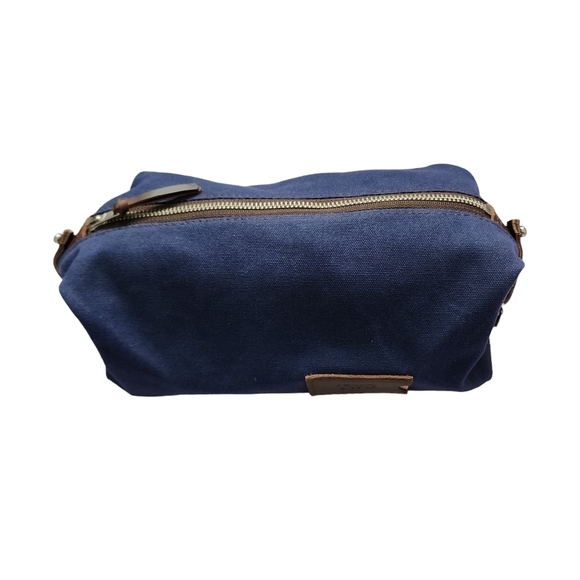 CLARK & TAFT toiletries bag travel bag in Navy monogrammed - Picture 9 of 11